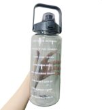 2 Liter Water Bottles Black and Pink - Image 2