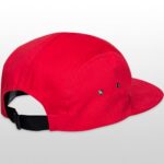 5 Panel Caps Red Polyester