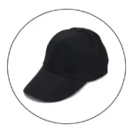 5 Panel Caps Cotton Black
