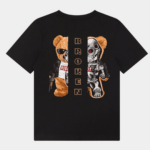 Graphic Tees Broken Bear Black