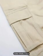 Cargo Pants 6 Pockets Plain Black Beige Grey - Image 4