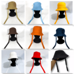 Plain bucket hats with strap multi colours
