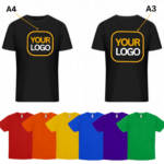 A4 and A4 Own logo T-SHIRT 180GSM DTF/Vinyl