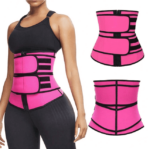 Sport Double Belt Compression Tuck Waist Trainer Black - Image 2
