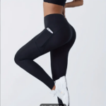 Black High Waist Slimming Yoga Pants With Phone Pocket
