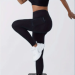 Black High Waist Slimming Yoga Pants With Phone Pocket - Image 4