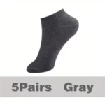 5 Pack Men Women Socks Comfortable Breathable Ankle Socks Spring Summer - Image 13