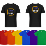 Own logo T-SHIRT 150GSM DTF/Vinyl A4 front, A4 back and Neck Print