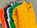Sleeveless Puffer Jacket Plain Green - Image 10