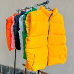 Sleeveless Puffer Jacket Plain Green - Image 7