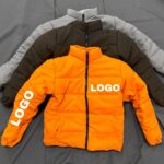 Puffer Jacket Own Logo Pocket And Sleeve Print - Image 3