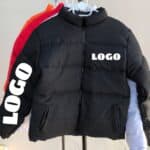 Puffer Jacket Own Logo Pocket And Sleeve Prints