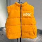 Own Logo Sleeveless Puffer Jacket Yellow