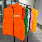 Own Logo Sleeveless Puffer Jacket Orange