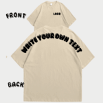 Oversized T Shirt Printed A2 Back Pocket Print Front
