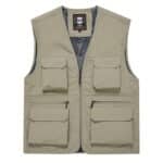 Own Logo Zip-Up Cargo Vest Jacket 2 Prints - Image 2