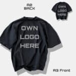 Oversized A3 Front A2 Back T Shirt Printed