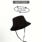 Denim Drawstring Frayed Bucket Hat - Image 13