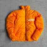 Nylon Puffer Jacket Pocket Print Own Logo