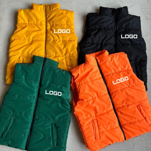 Own Logo Sleeveless Puffer Jacket Pocket Size